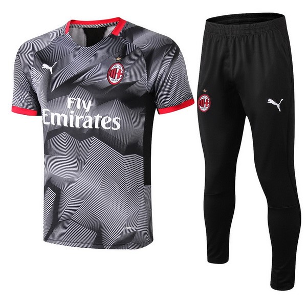 Entrenamiento AC Milan Conjunto Completo 2018/19 Gris Negro